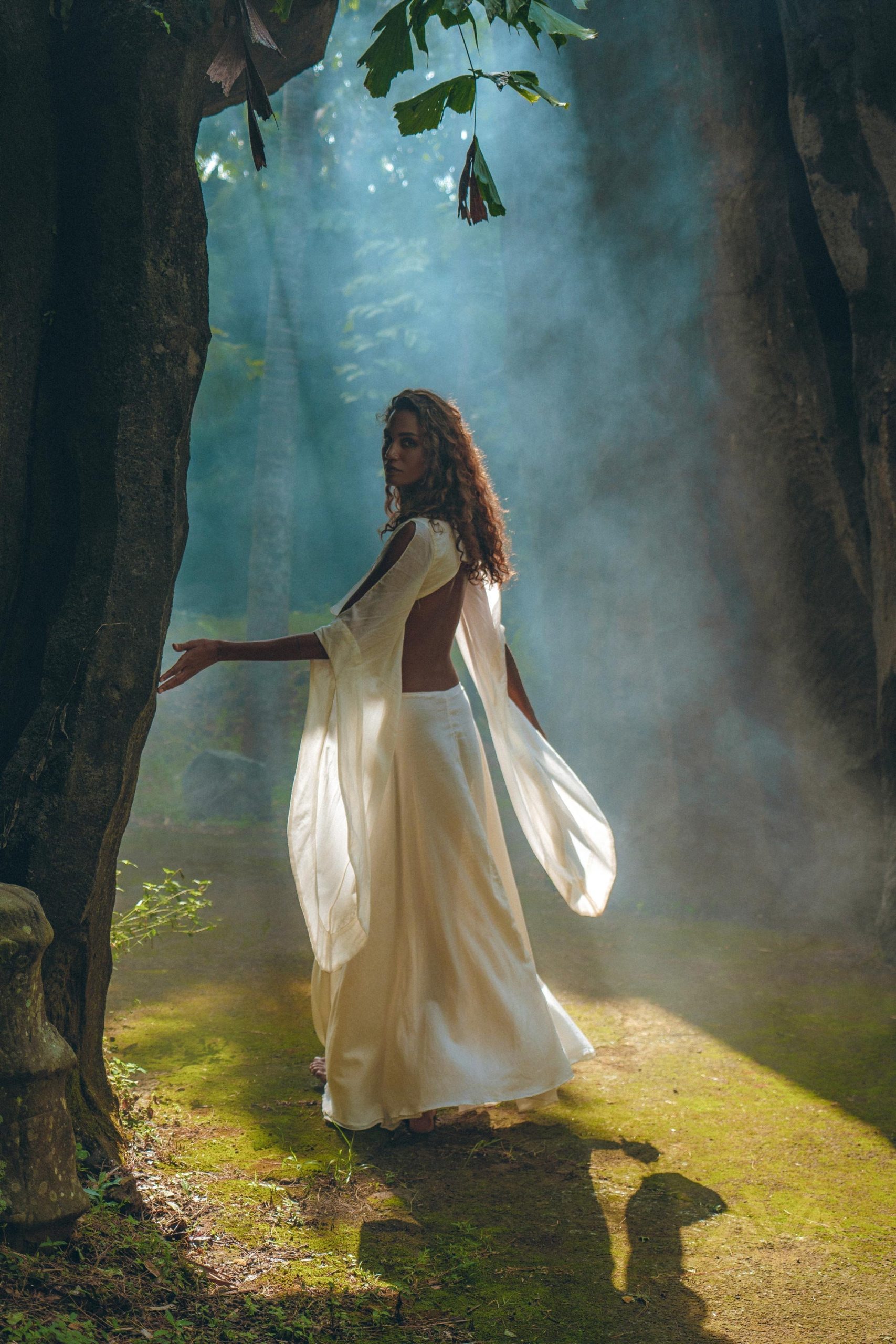 Off White Open Angel Sleeve Dress Boho Bridal Off White Open Angel Sleeve Dress Boho Bridal