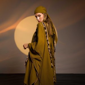 Brown Boho Poncho Organic Shaman Cape Hand Loomed